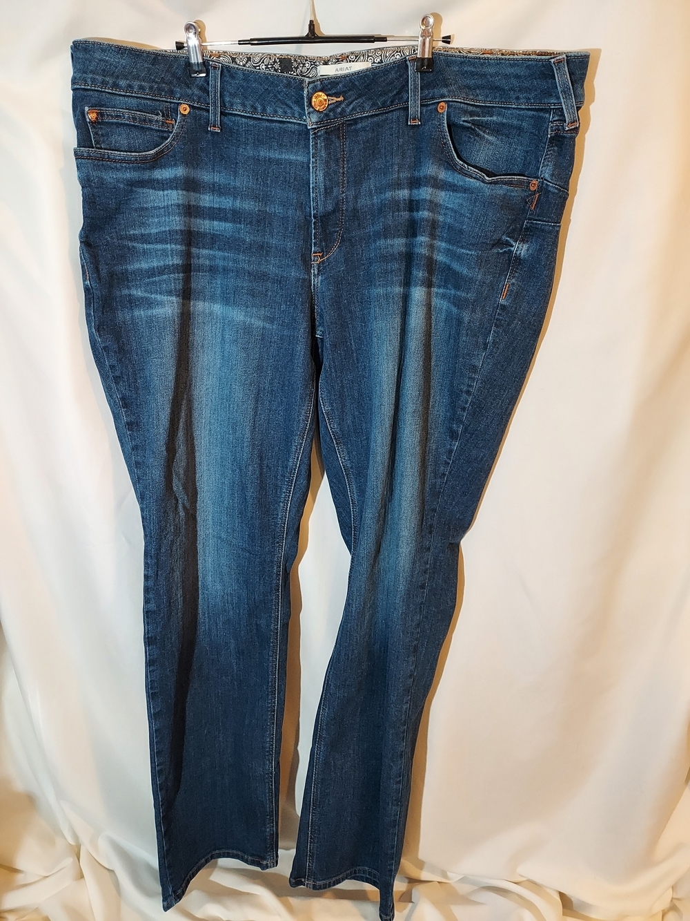 Ariat R.E.A.L. Candace Mid Rise Straight Leg Denim Jeans Blue 24WL